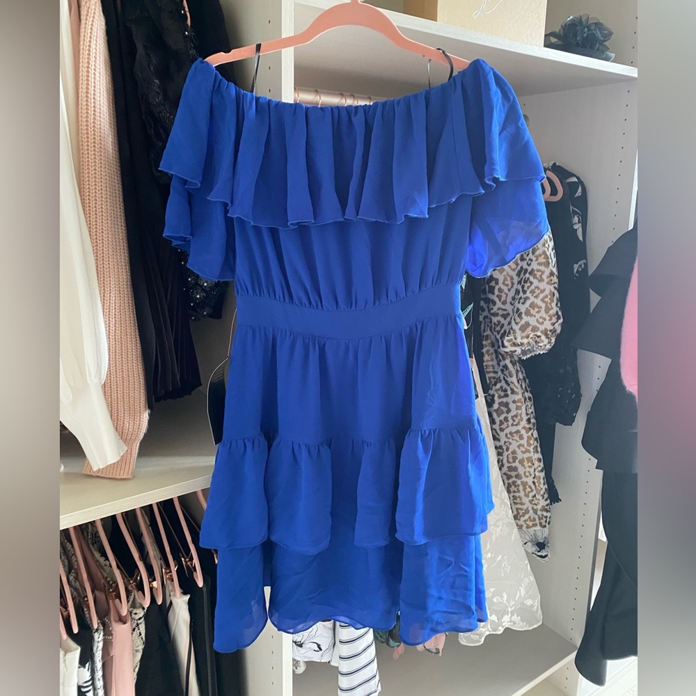 Bebe dress.  Blue. Size 8